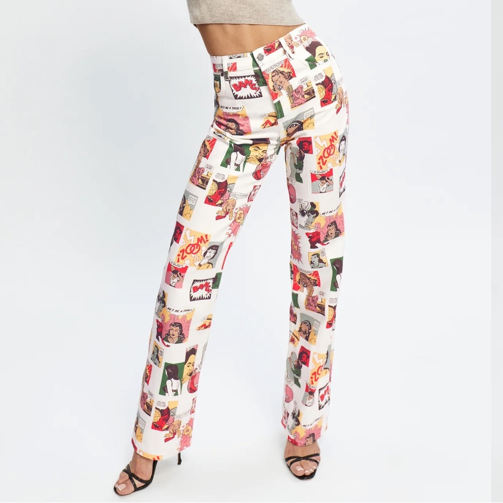 Reformation Comic High Rise Straight Long Jeans
